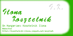 ilona kosztelnik business card